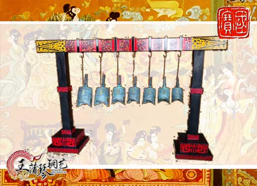 7件編鐘，觀賞裝飾編鐘，可發(fā)音編鐘